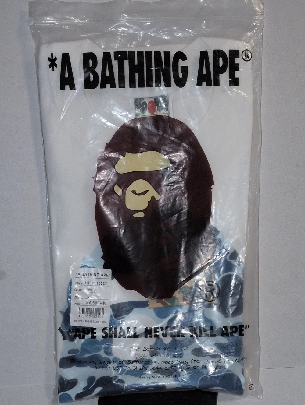 A Bathing Ape Camo Blue White Shirt